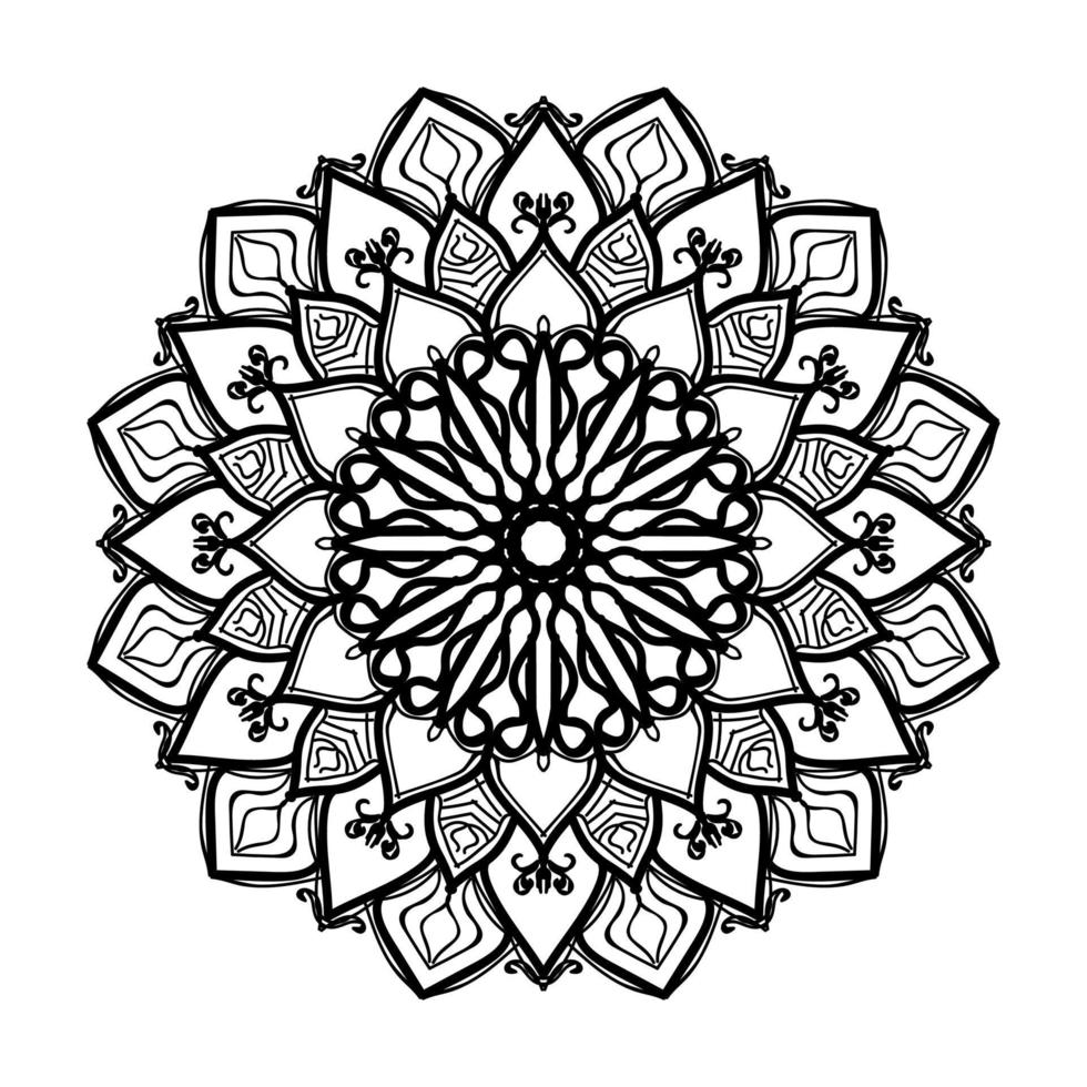 mandala desenhada à mão. decoração em ornamento de doodle oriental étnica. vetor