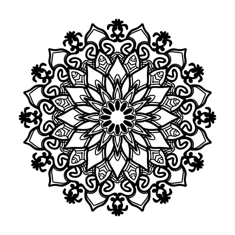 mandala desenhada à mão. decoração em ornamento de doodle oriental étnica. vetor