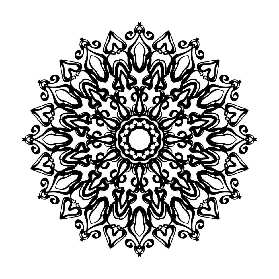 mandala desenhada à mão. decoração em ornamento de doodle oriental étnica. vetor