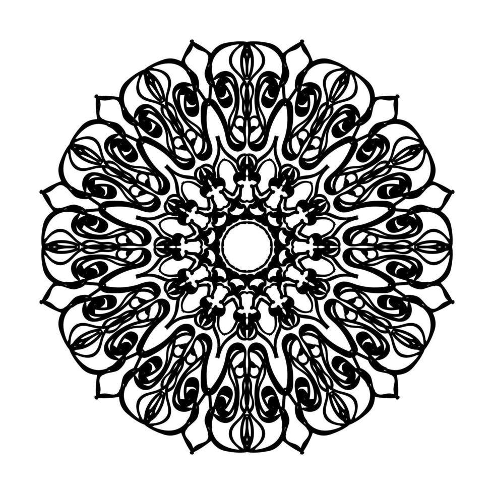 mandala desenhada à mão. decoração em ornamento de doodle oriental étnica. vetor