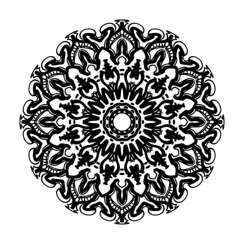 mandala desenhada à mão. decoração em ornamento de doodle oriental étnica. vetor