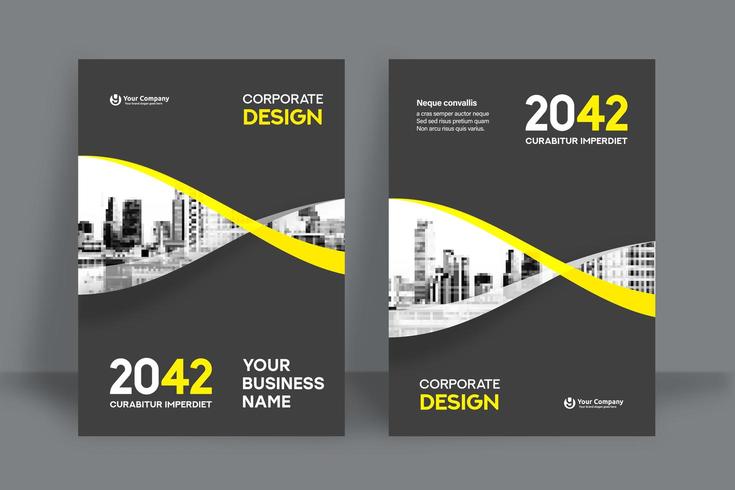 Modelo de Design de capa de livro corporativo em A4. Pode ser adaptado para brochura, relatório anual, revista, cartaz, apresentação de negócios, portfólio, Flyer, Banner, site. vetor