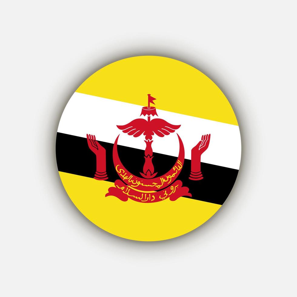 país Brunei. bandeira do Brunei. ilustração vetorial. vetor