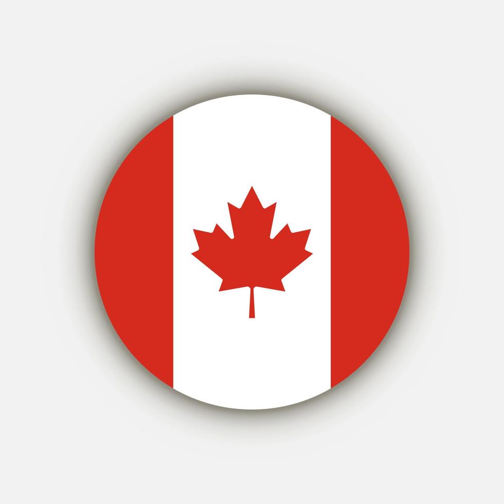 país Canadá. bandeira do Canada. ilustração vetorial. vetor