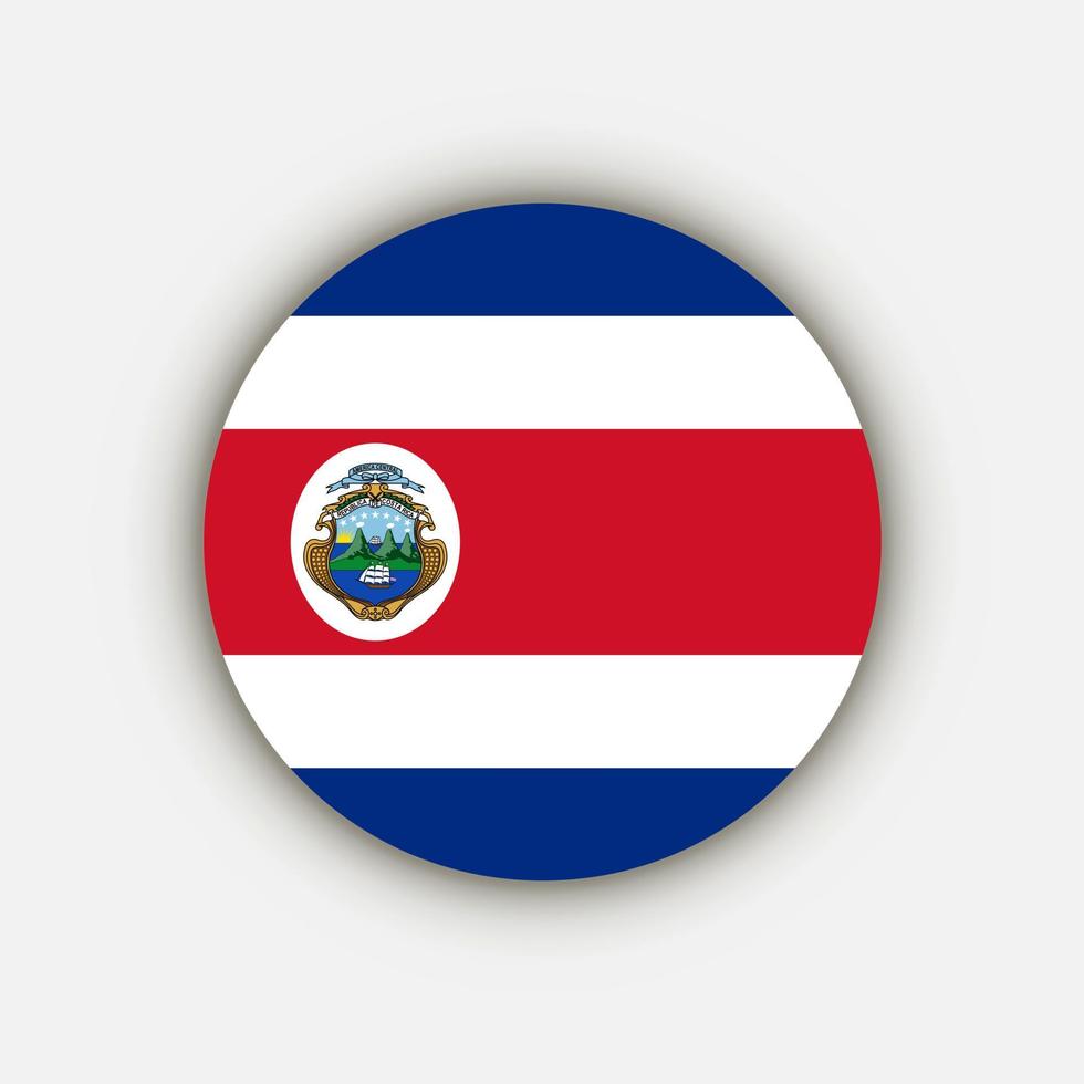 país costa rica. bandeira da costa rica. ilustração vetorial. vetor