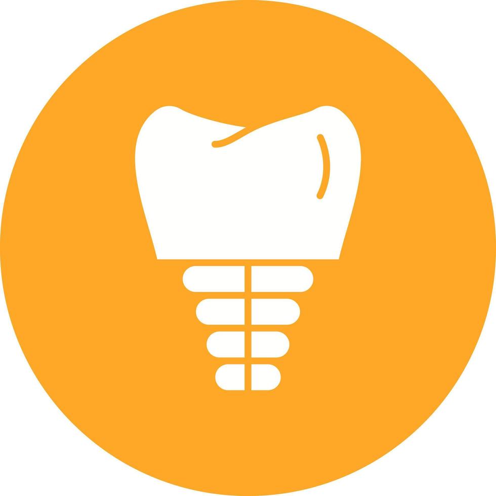 ícone de glifo de implante dentário vetor