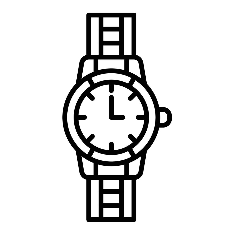 ícone de linha de relógio de pulso vetor