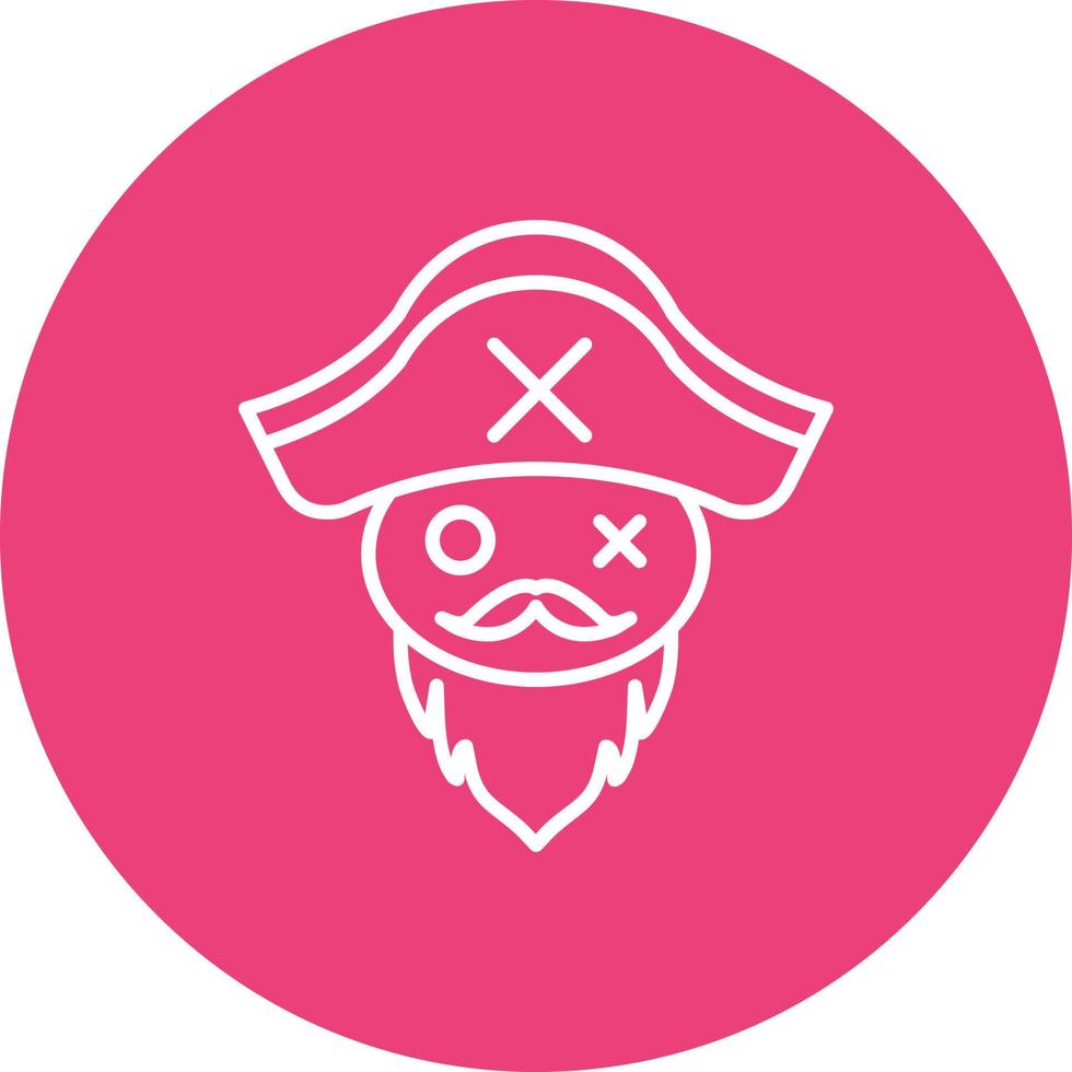 ícone de linha de barba pirata vetor