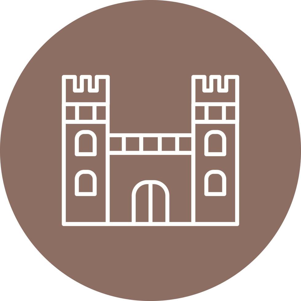 ícone da linha do castelo vetor