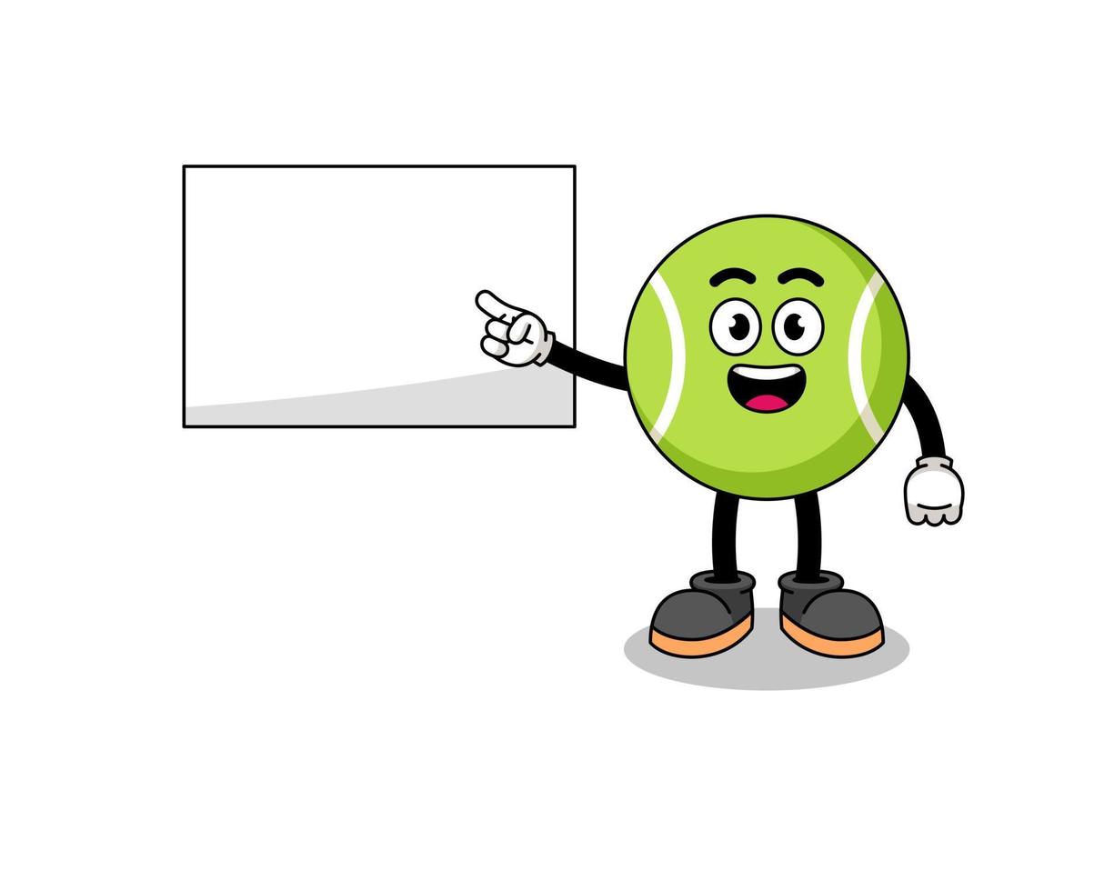 ilustração de bola de tênis fazendo uma apresentação vetor