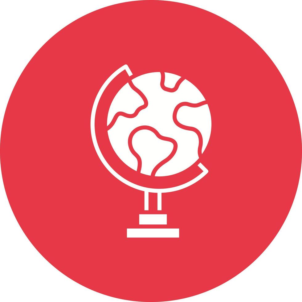 ícone de fundo de círculo de glifo de suporte de globo vetor