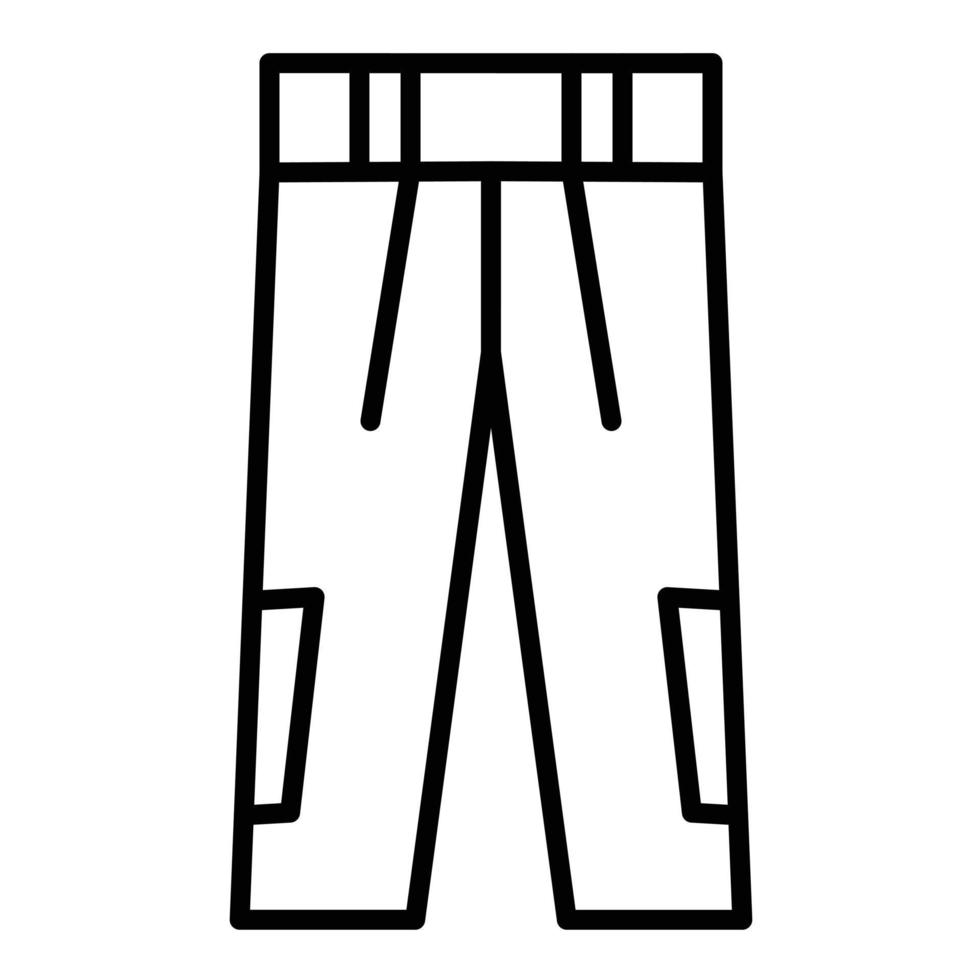 ícone de linha de calças vetor