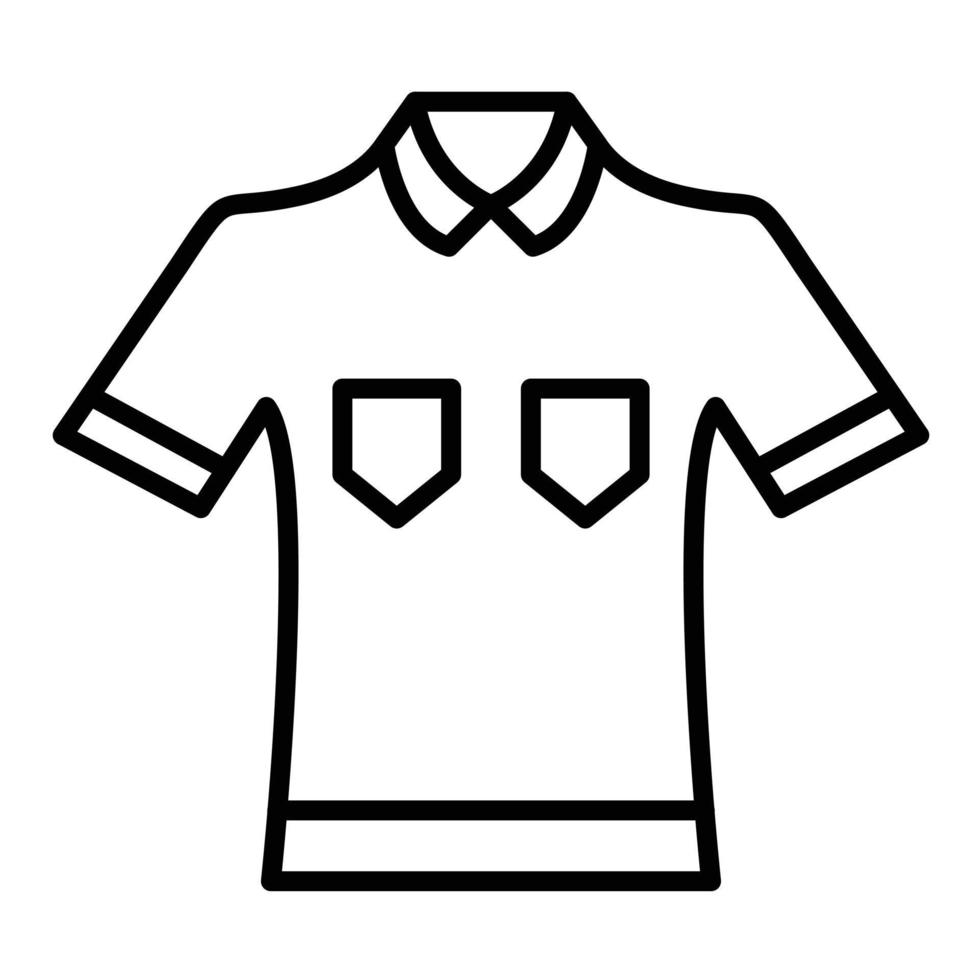 ícone de linha de camisa polo vetor