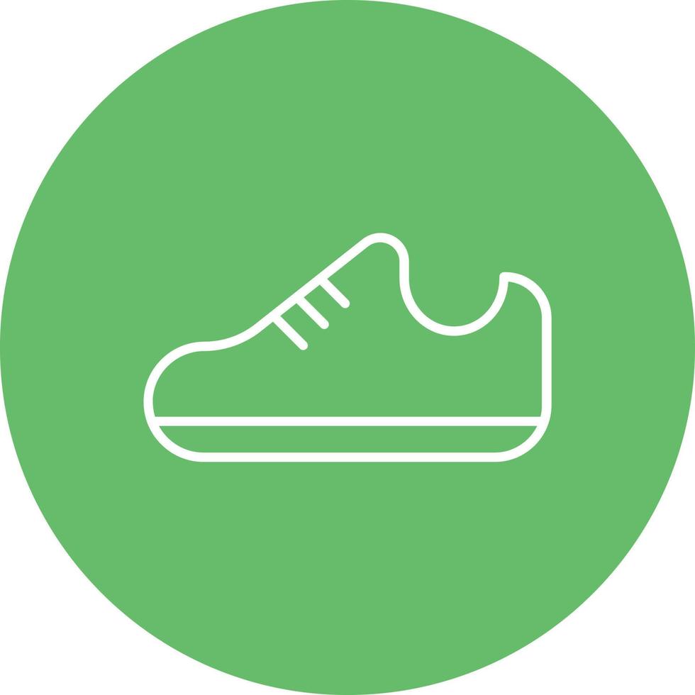 ícone de fundo do círculo de linha de sapatos vetor