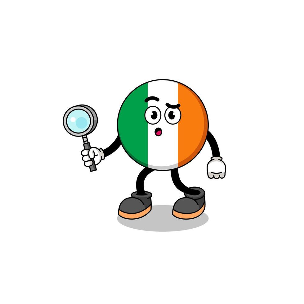 mascote da busca da bandeira da irlanda vetor