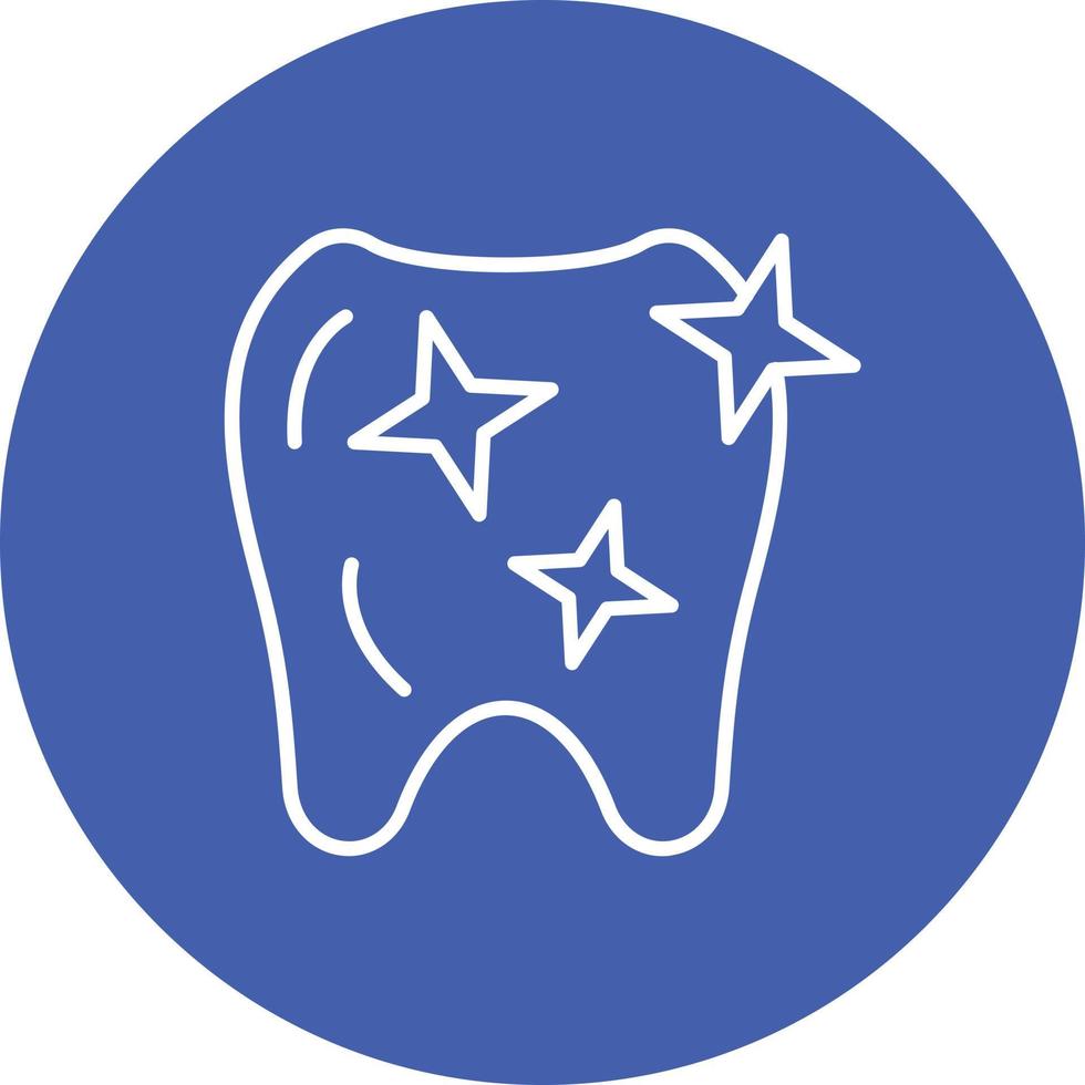 ícone de fundo de círculo de linha de dente limpo vetor