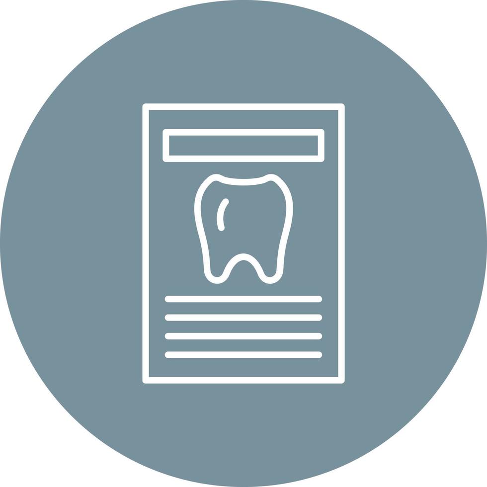 ícone de fundo do círculo de linha de análise de dente vetor