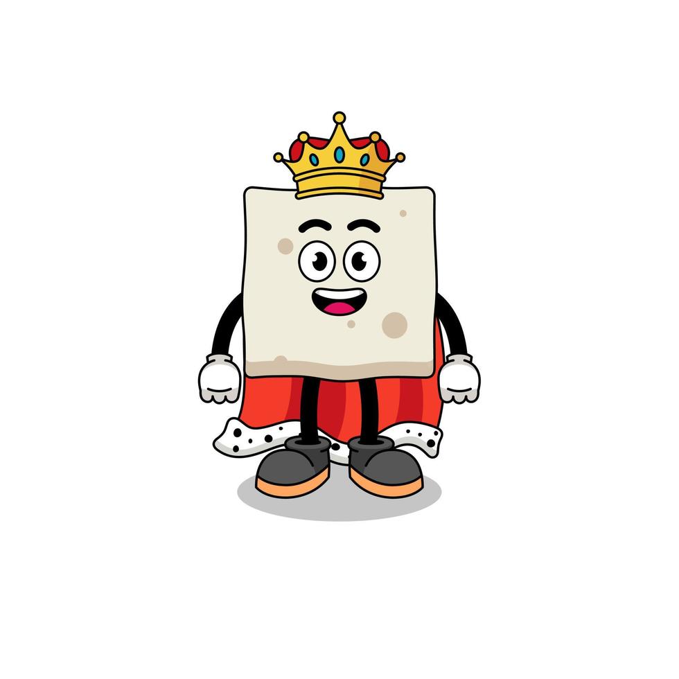 ilustração de mascote do rei do tofu vetor