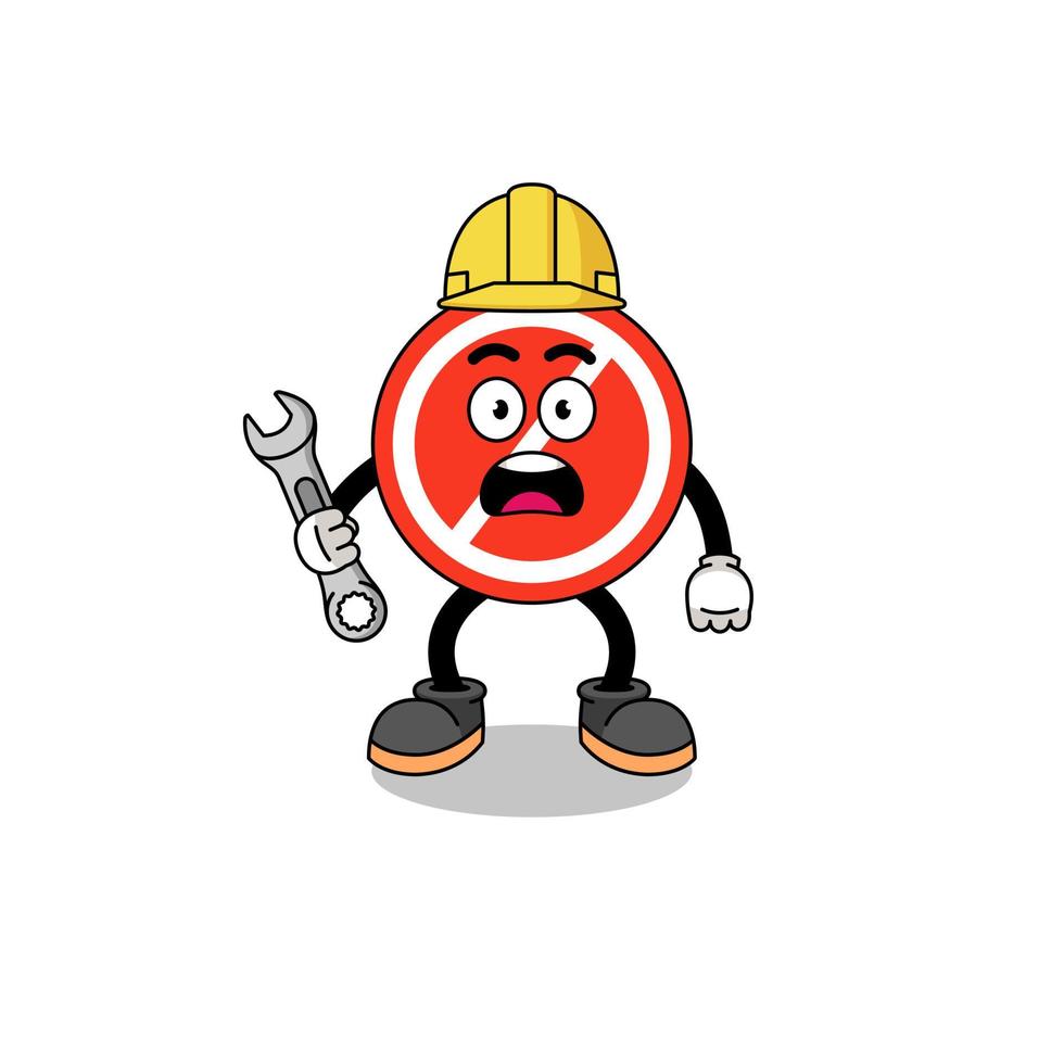 ilustração de personagem do sinal de stop com erro 404 vetor