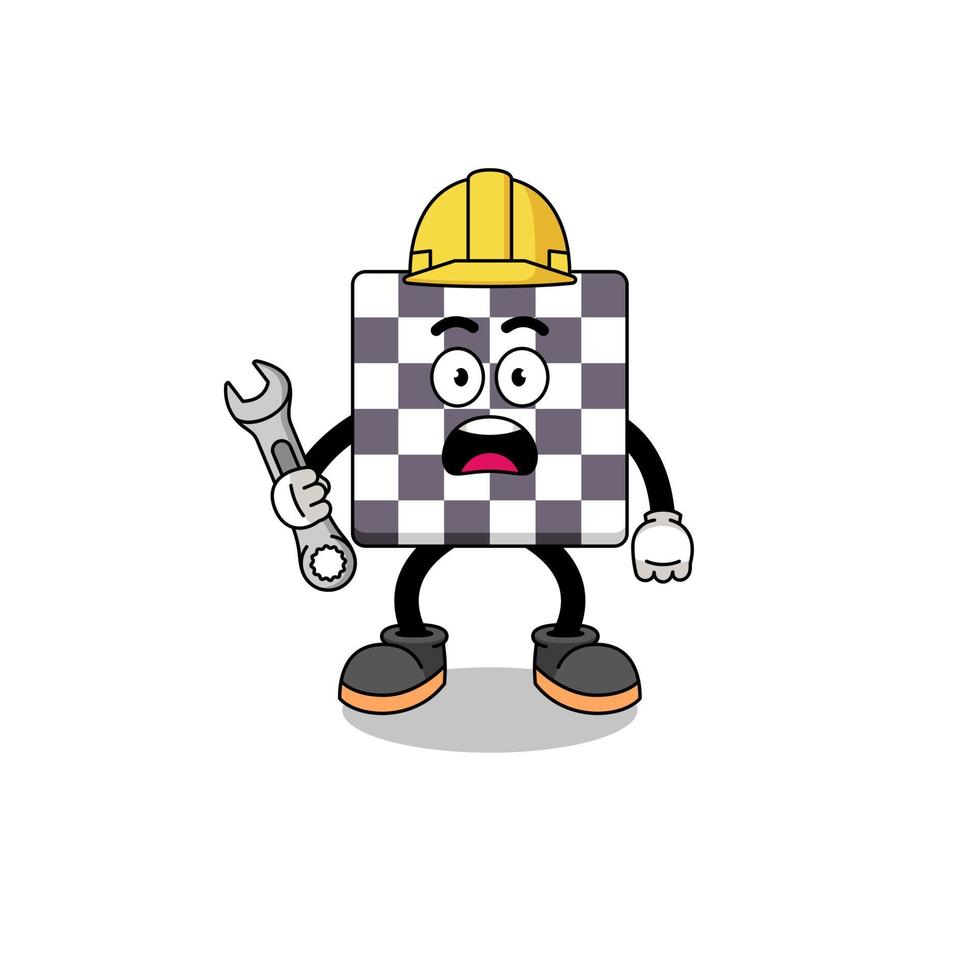 ilustração de personagem de tabuleiro de xadrez com erro 404 vetor