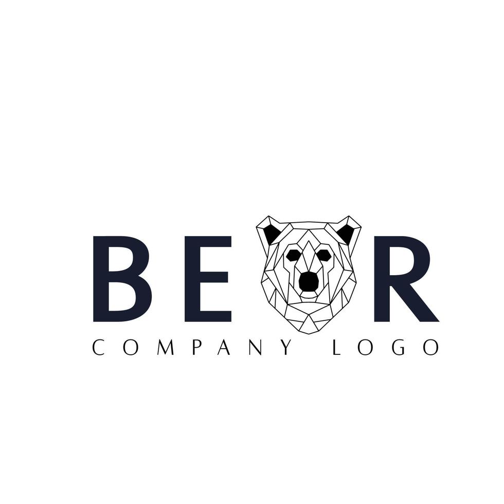 logotipo de ilustração de urso vetor