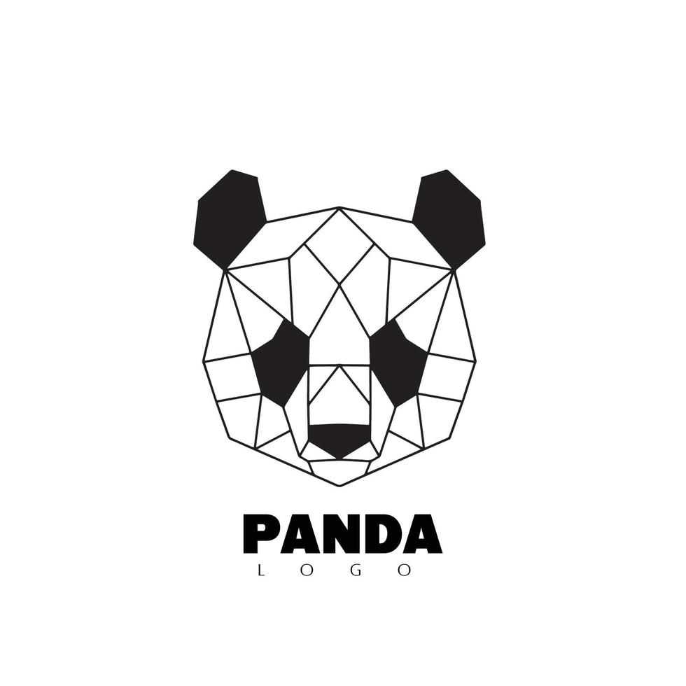 logotipo de ilustração de panda vetor