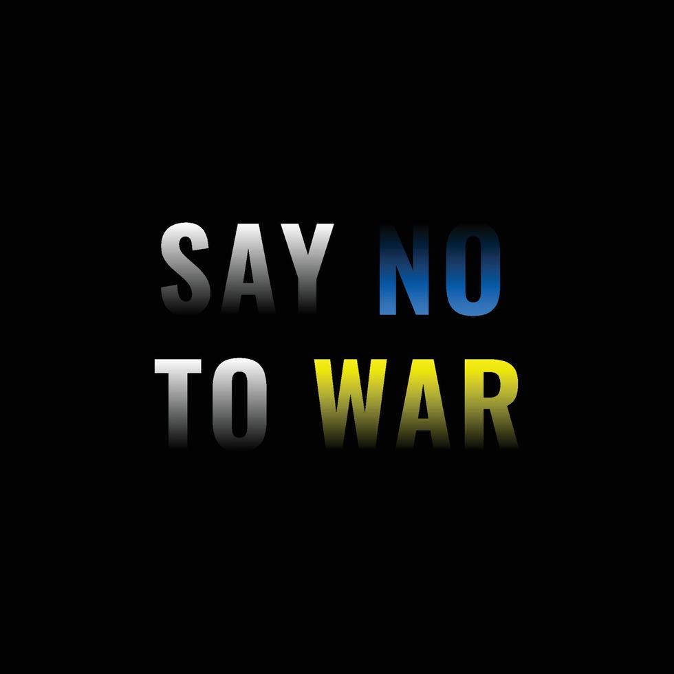 diga não ao design de guerra vetor