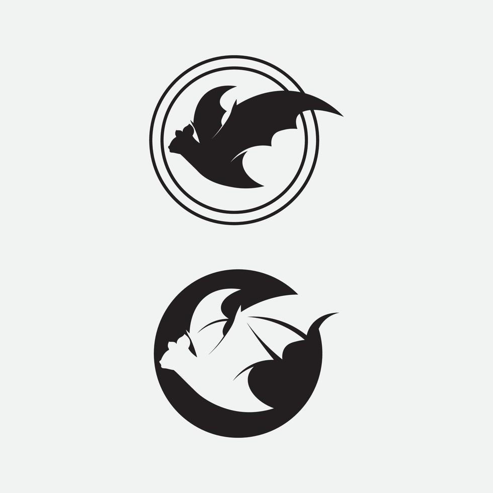 animal e vetor do logotipo de morcego, asas, preto, halloween, vampiro, gótico, ilustração, desenho ícone de morcego