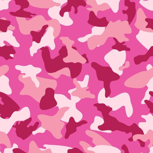 Padrão de cor perfeita de camuflagem rosa vetor