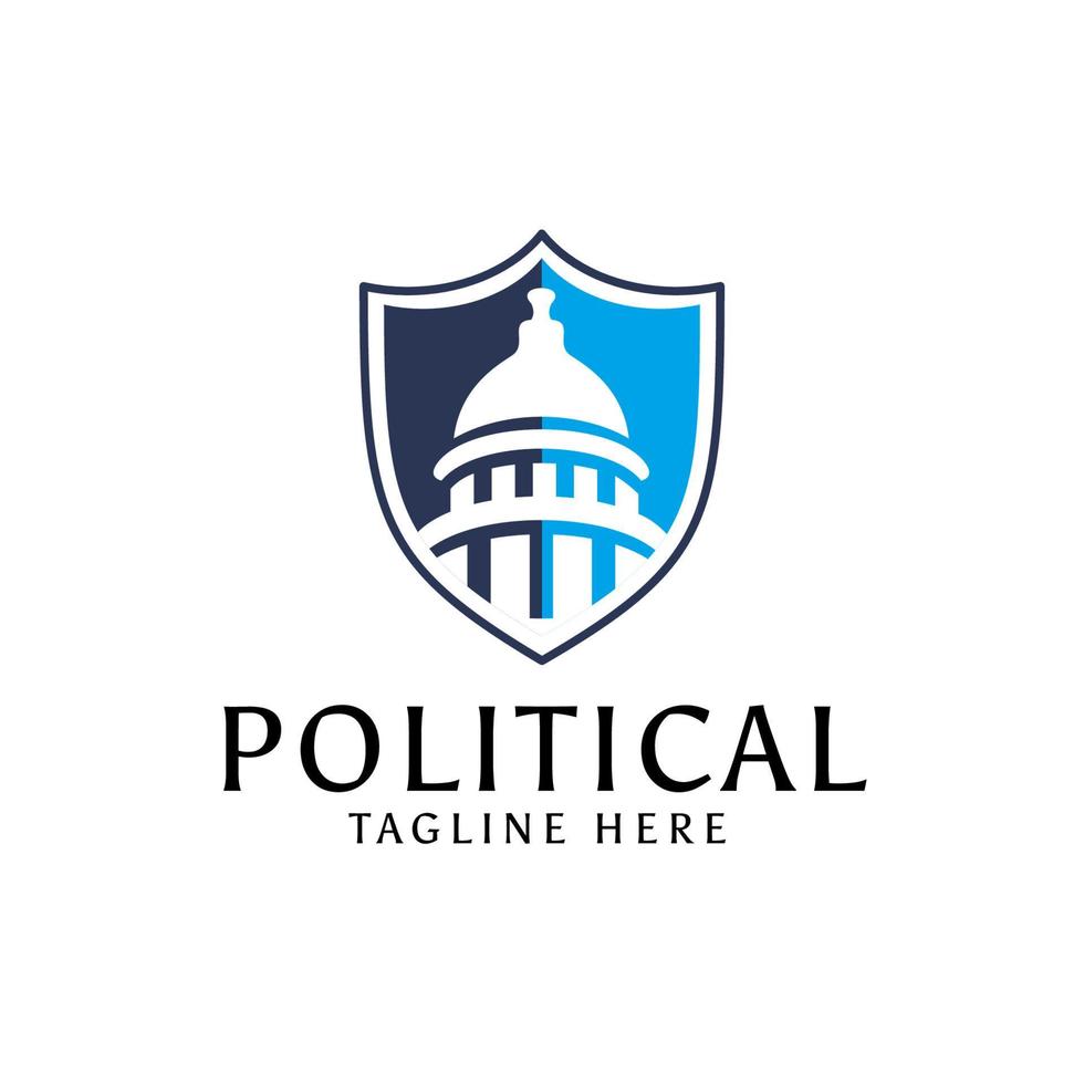 design de logotipo do capitólio político vetor