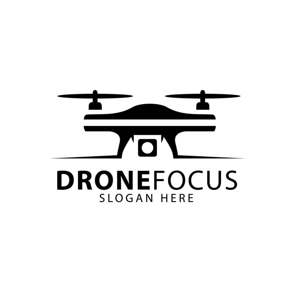 design de logotipo de drone de fotografia vetor