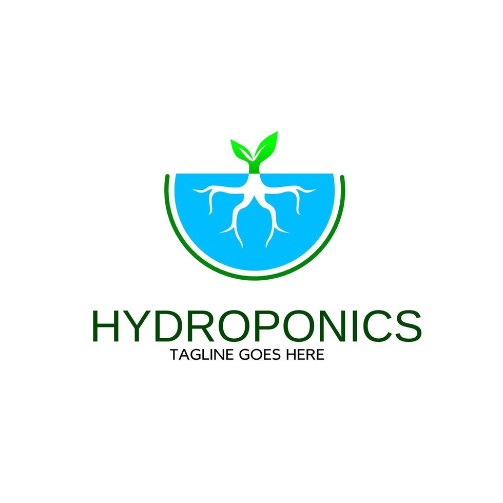 hidroponia de logotipo de modelo vetor