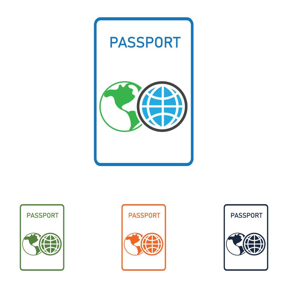 vetor de ícone de passaporte