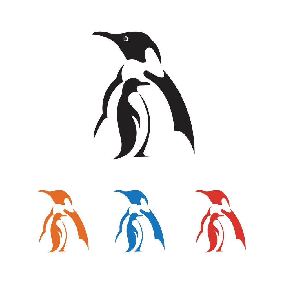 ilustração do logotipo do pinguim vetor