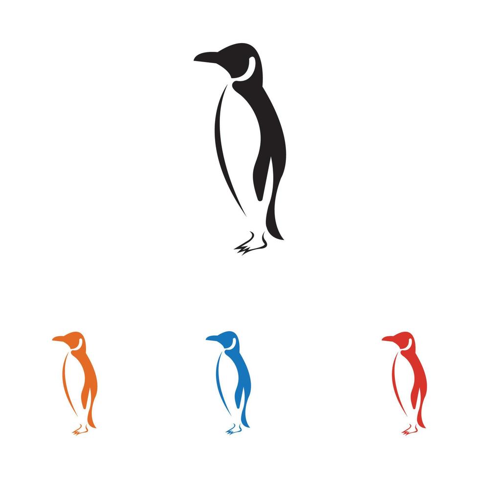 ilustração do logotipo do pinguim vetor