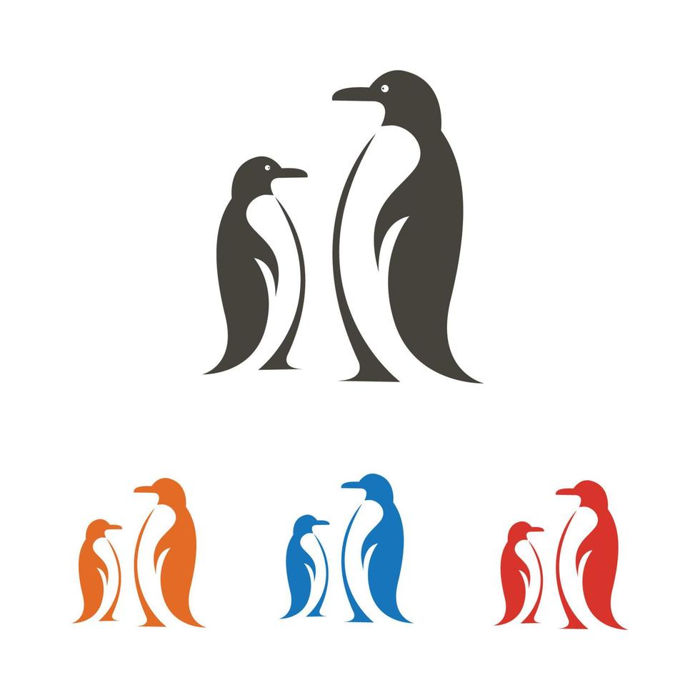 ilustração do logotipo do pinguim vetor