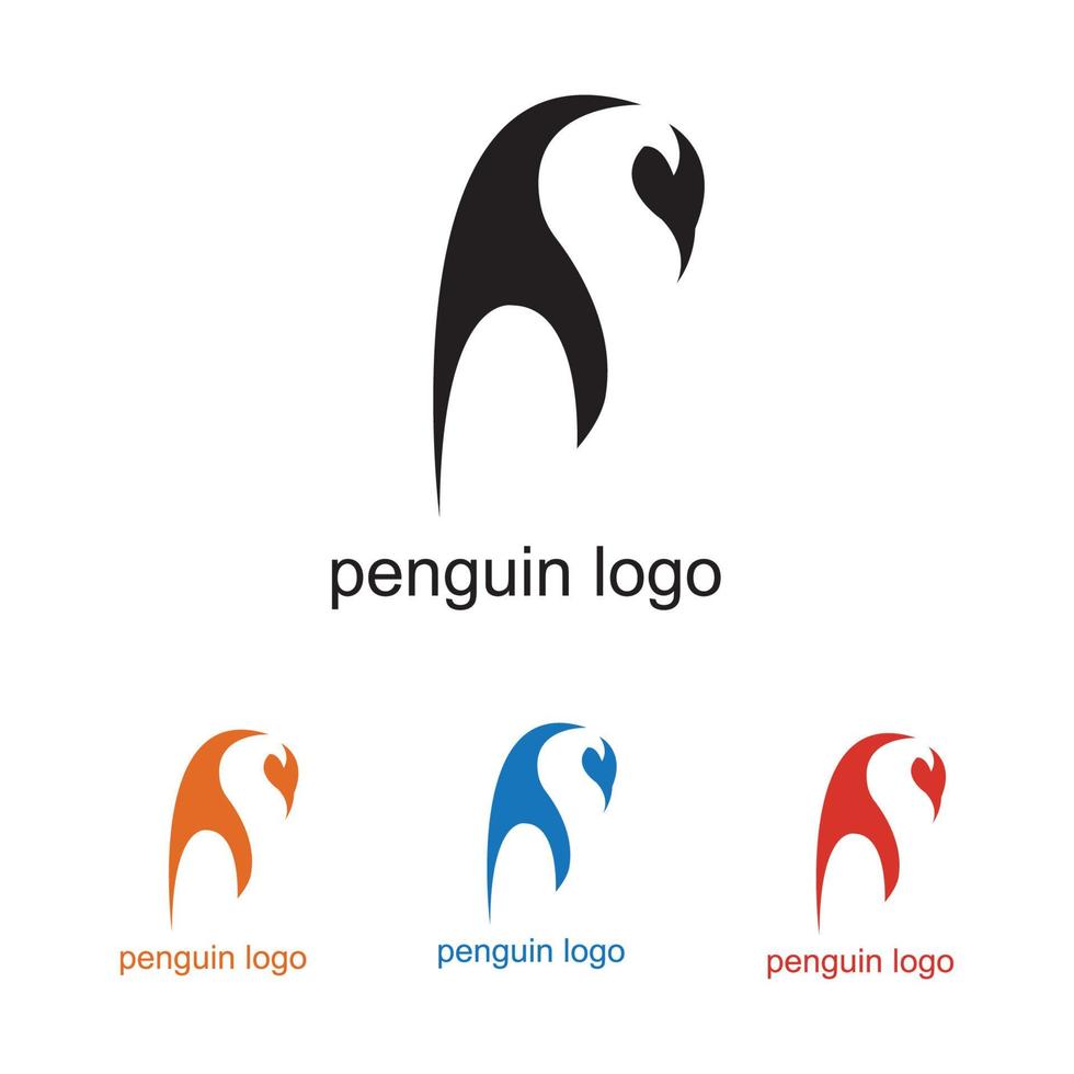 ilustração do logotipo do pinguim vetor