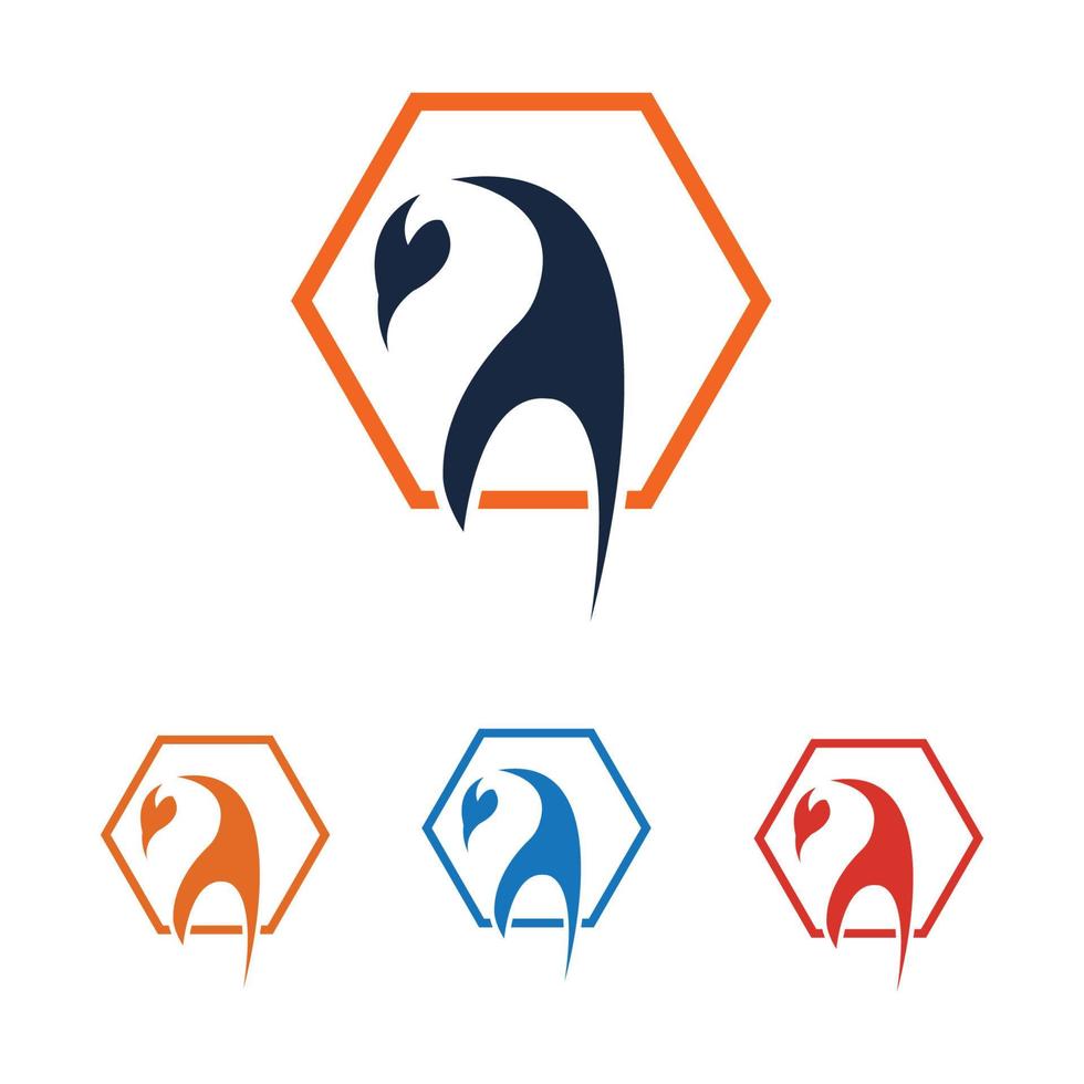 ilustração do logotipo do pinguim vetor