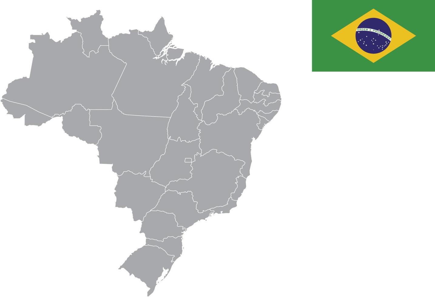 mapa do brasil. bandeira do brasil. ilustração em vetor símbolo ícone plano