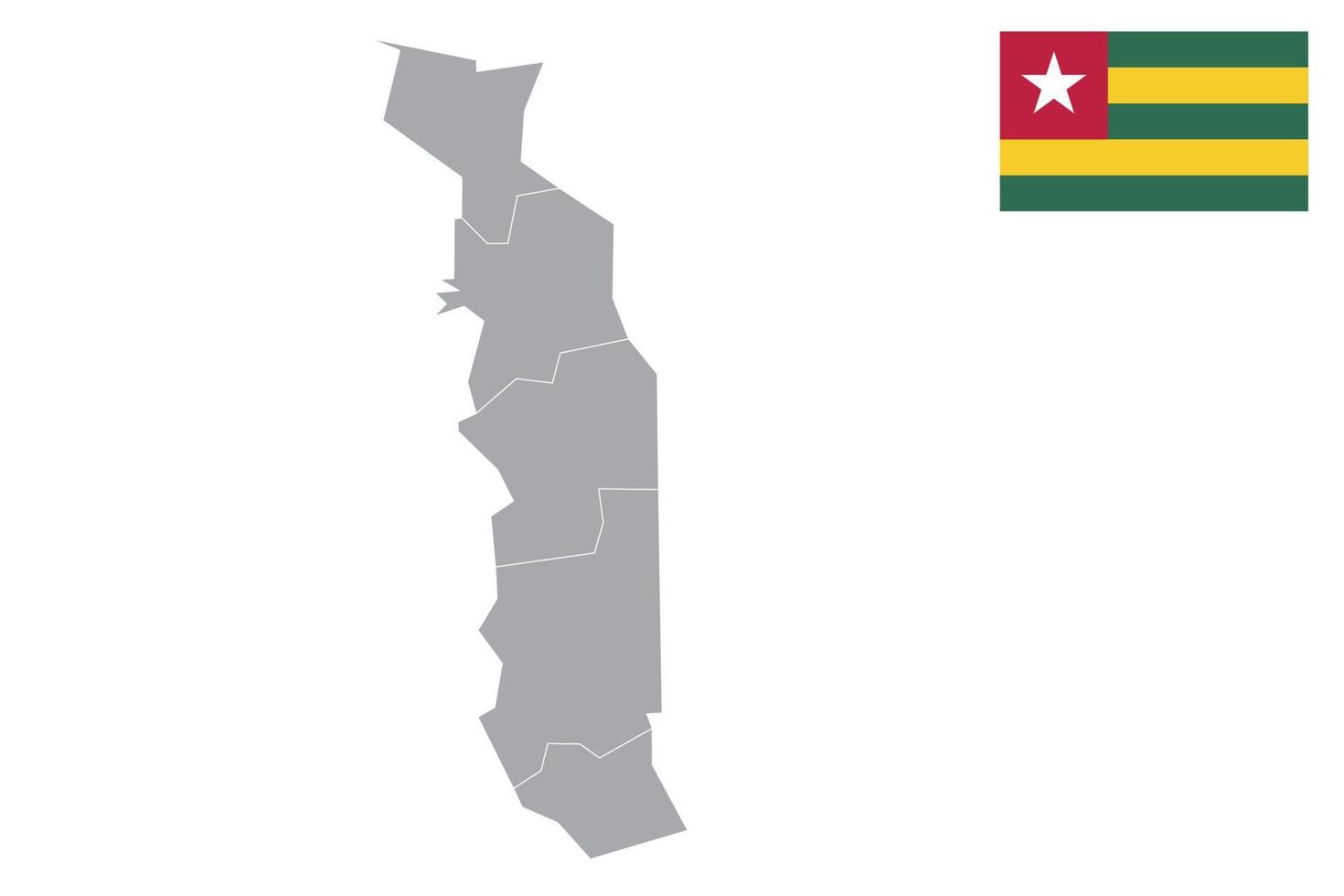 mapa do togo. bandeira do togo. ilustração em vetor símbolo ícone plano