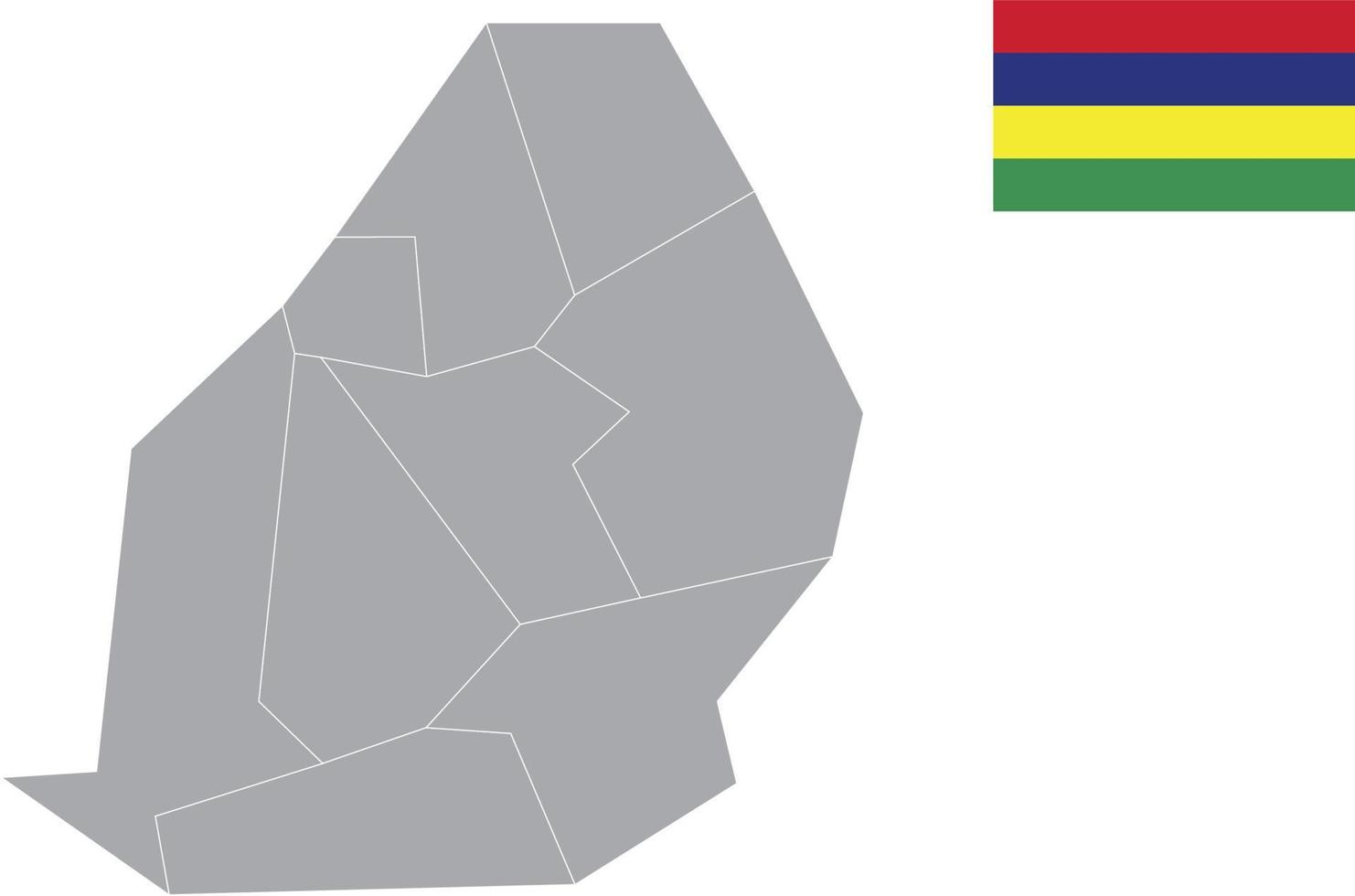 mapa das Maurícias. bandeira de maurício. ilustração em vetor símbolo ícone plano