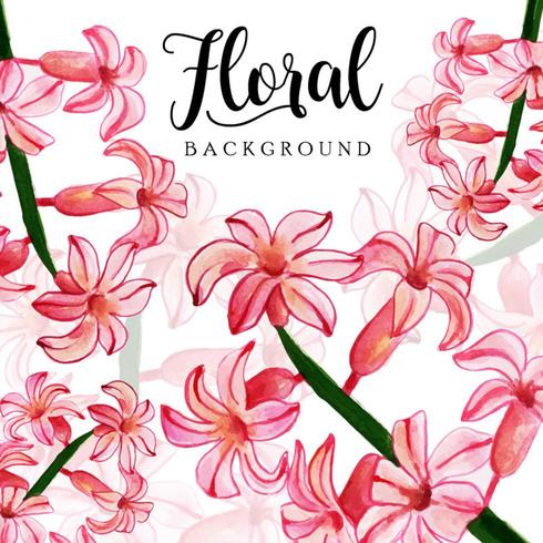 Fundo floral em aquarela vetor