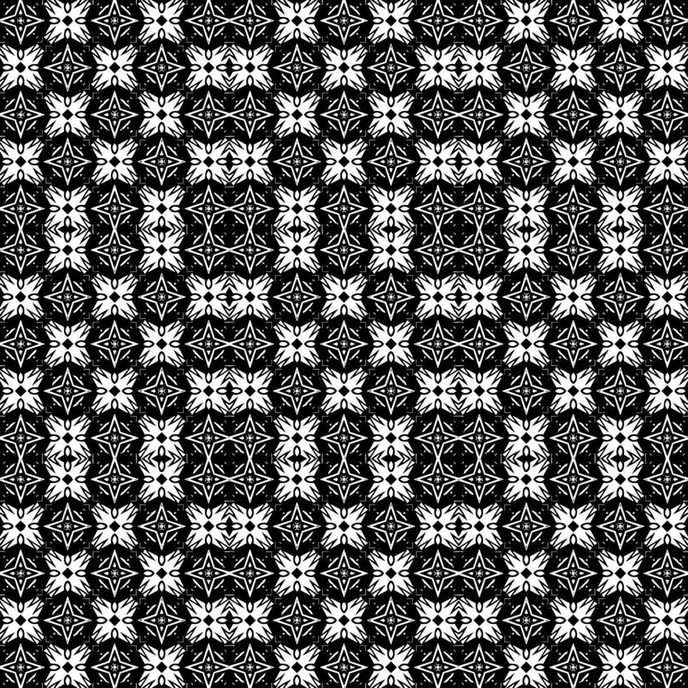 textura padrão sem costura preto e branco. design gráfico ornamental em tons de cinza. ornamentos de mosaico. modelo de padrão. ilustração vetorial. eps10. vetor