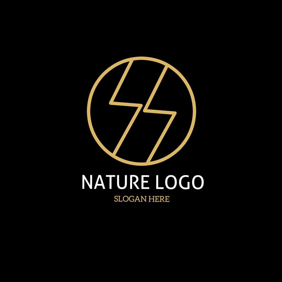 logotipo de luxo relâmpago vetor