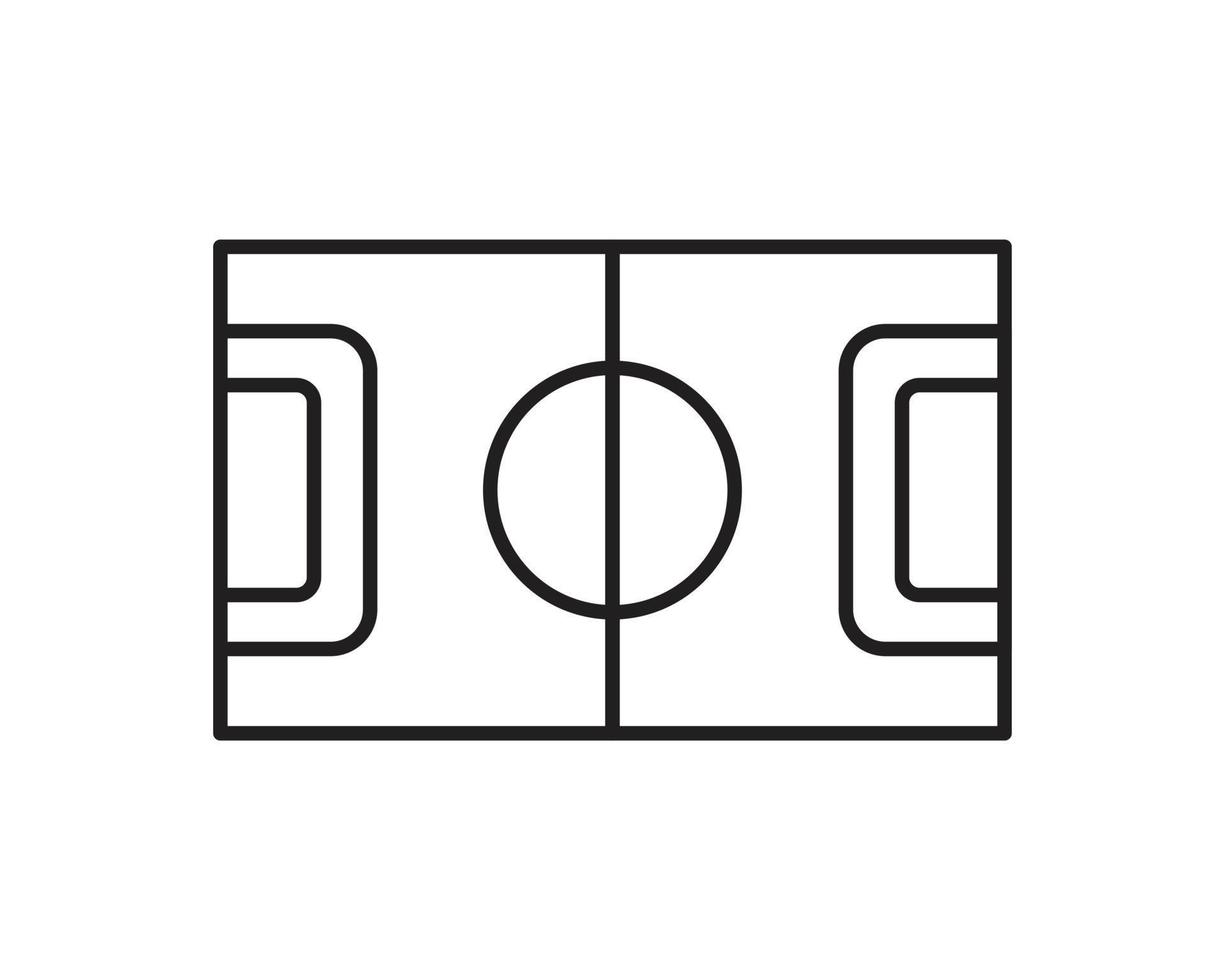 modelo de ícone de campo de futebol cor preta editável. campo de futebol ícone símbolo ilustração vetorial plana para design gráfico e web. vetor