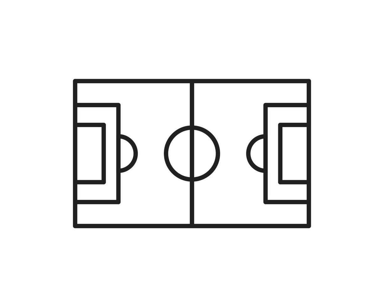 Ícone Do Campo De Futebol, Estilo Do Esboço Ilustração do Vetor -  Ilustração de futebol, sinal: 81457302