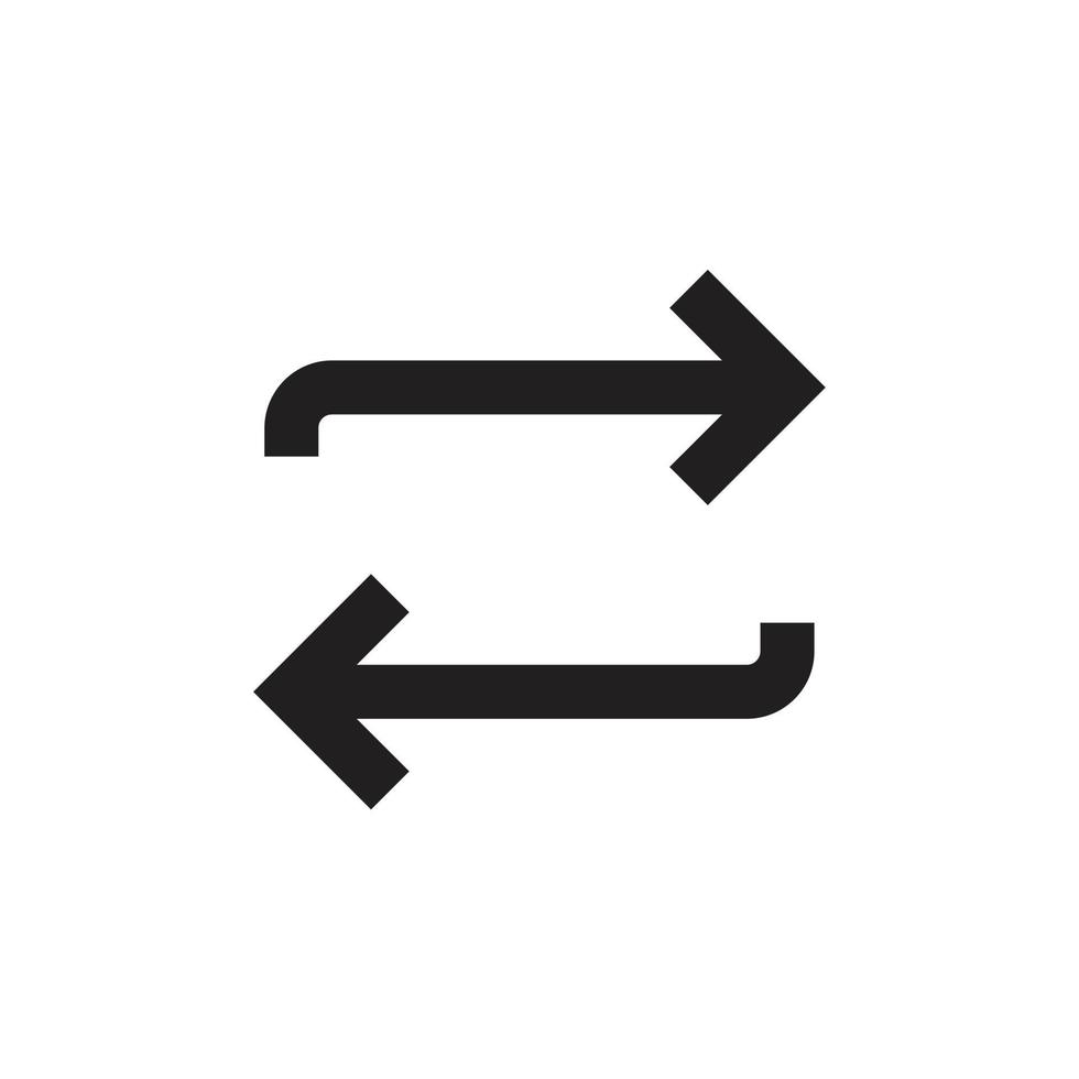 modelo de ícone de substituição cor preta editável. substituição ícone símbolo ilustração vetorial plana para design gráfico e web. vetor