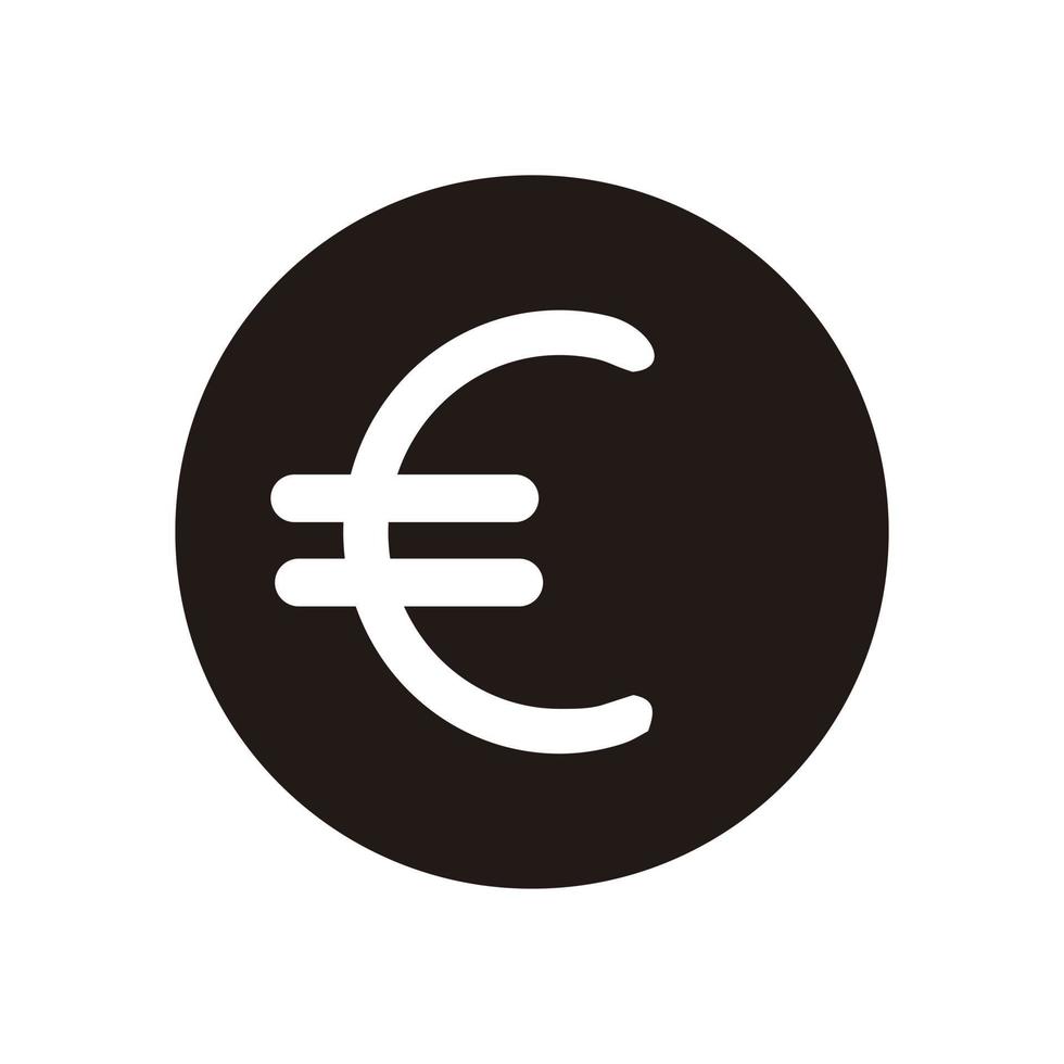 ícone de sinal de euro, ilustração vetorial de euro. vetor