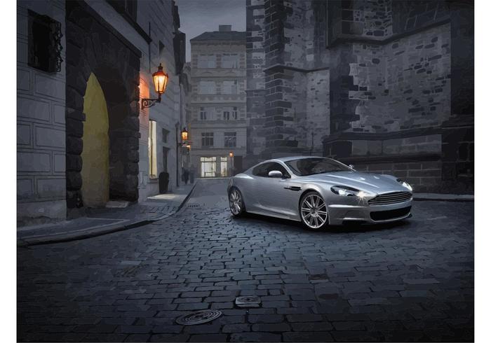 prata aston martin dbs vetor