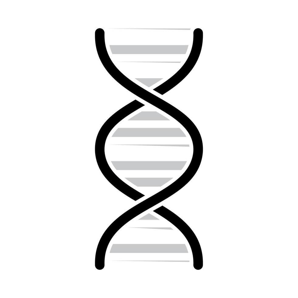 ícone de dna em design plano moderno vetor